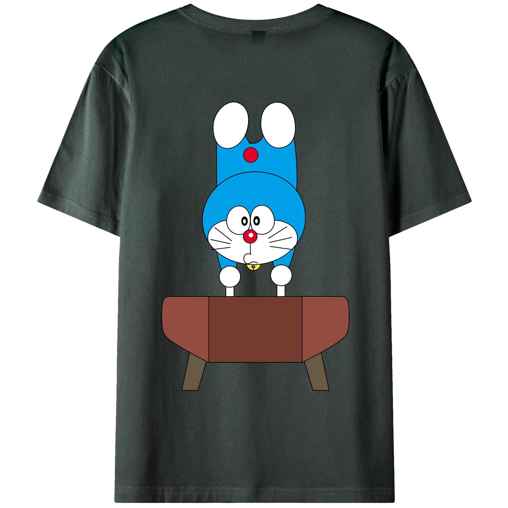 （画像用） ドラえもん Doraemon 綿100％ メンズ半袖Tシャツ（バックプリント） 通気性